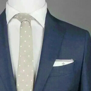 Jack Sartori Men's Gray Dot 100% Cotton Neck Tie $78